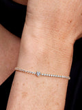 Sparkling Heart Tennis Bracelet