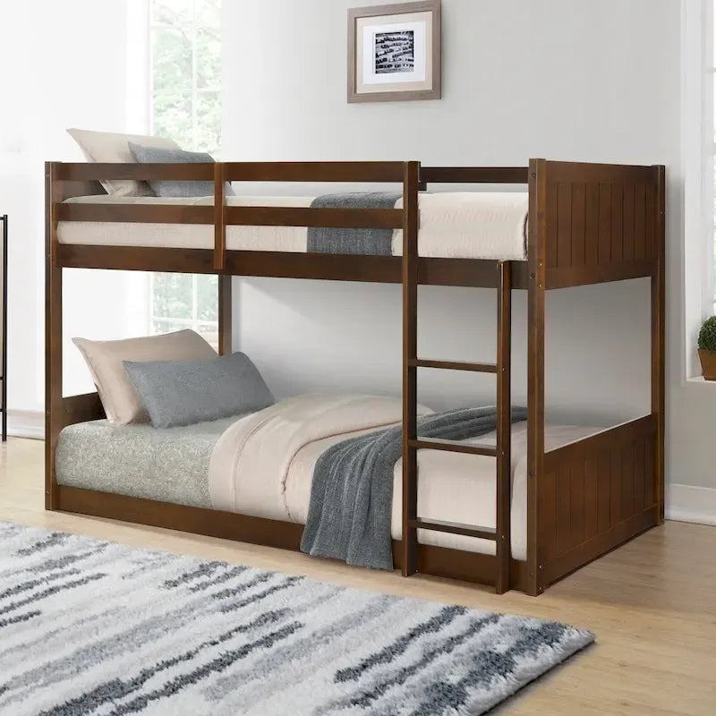 Delphia Twin Over Twin Low Profile Bunk Bed - 77.33 L x 42.25 D x 51.5 H