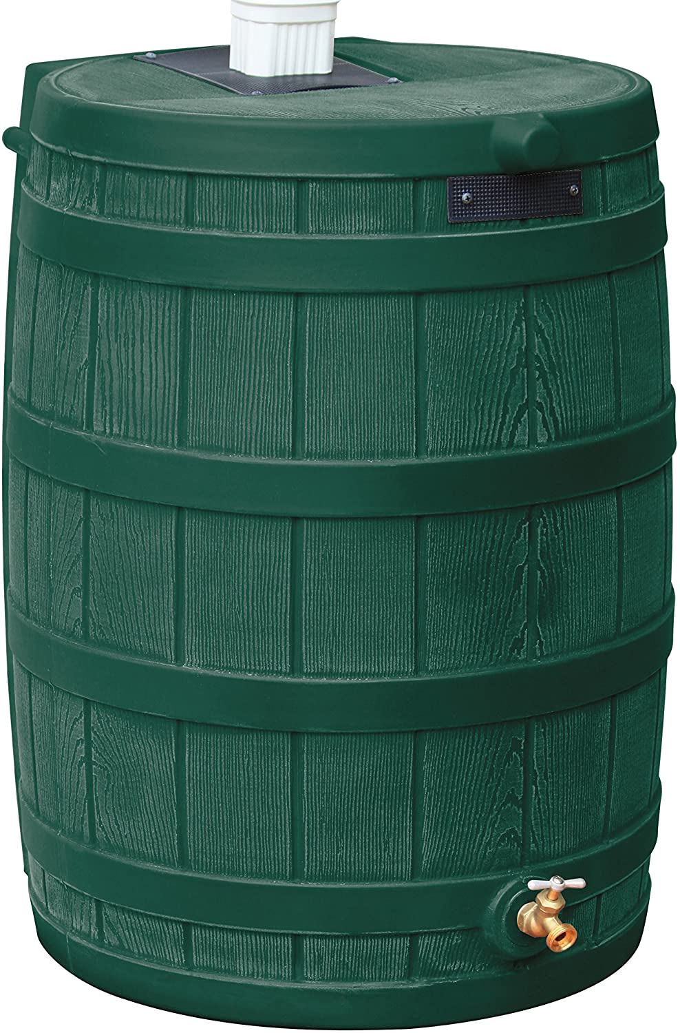 50-Gallon Outdoor Plastic Rain Barrel