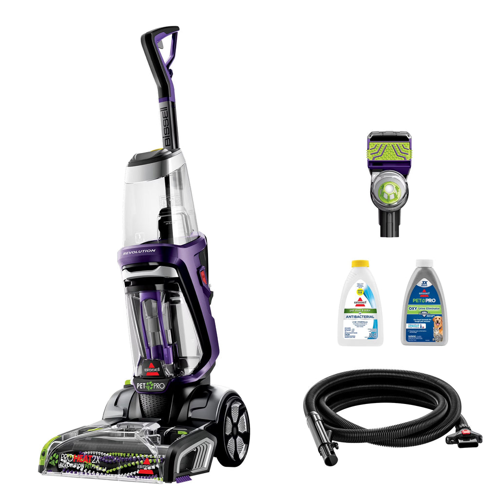 BISSELL ProHeat 2X Revolution Pet Pro Upright Carpet Cleaner, Purple - 3586