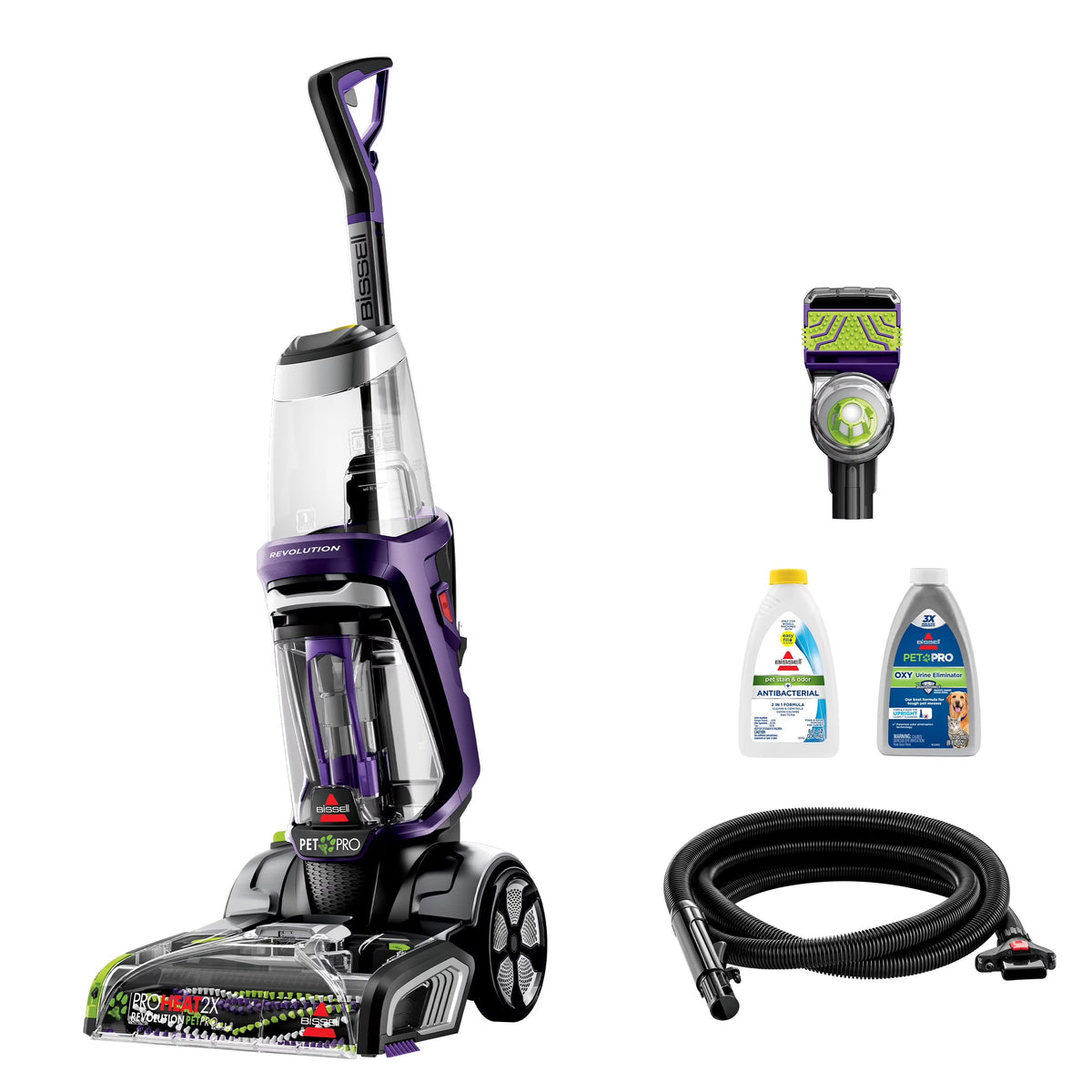 BISSELL ProHeat 2X Revolution Pet Pro Upright Carpet Cleaner, Purple - 3586