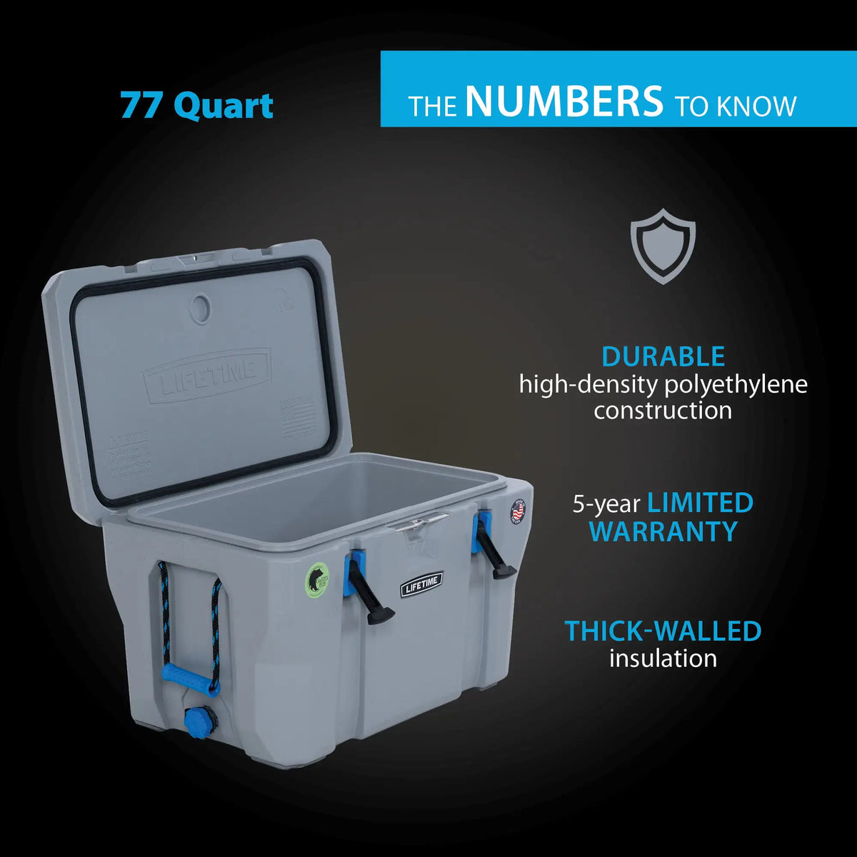 77-Quart High-Performance Cooler - Model 90903