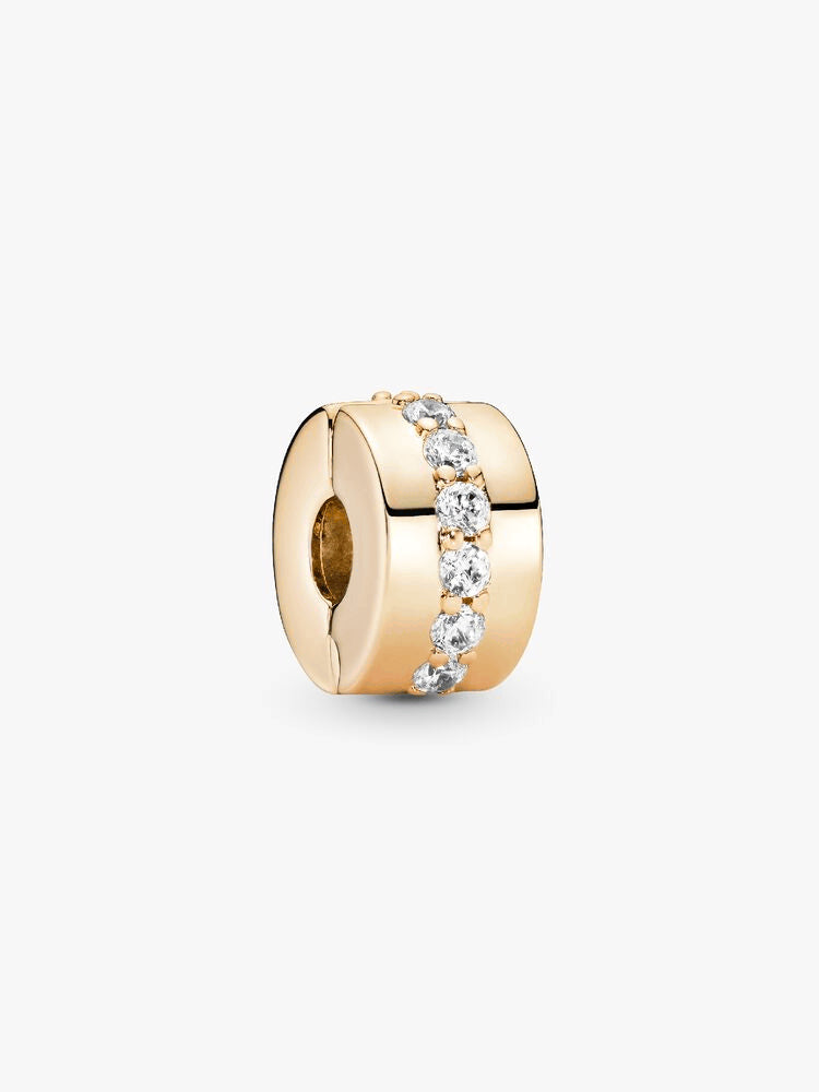 Clear Sparkling Row Clip Charm