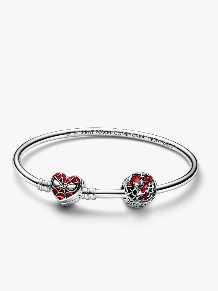 Marvel Spider Man Charm and Bangle Set