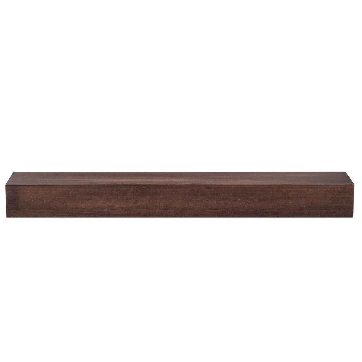 72 Inch Solid Pine Fireplace Mantel Wall-Mounted Floating Shelf - Brown