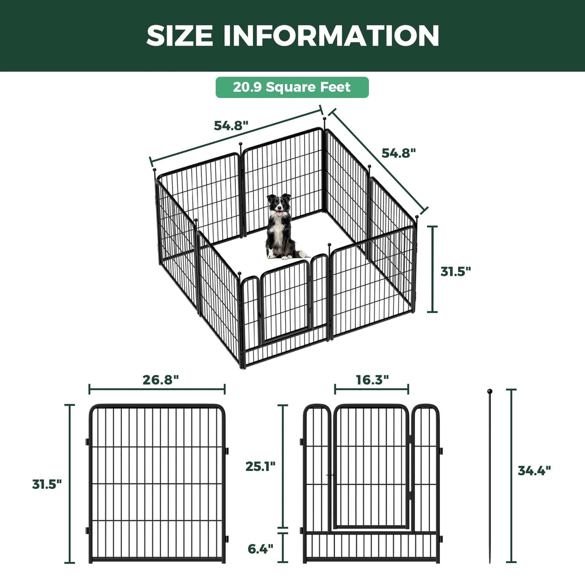 32 Inch Dog Playpen for Small Dogs