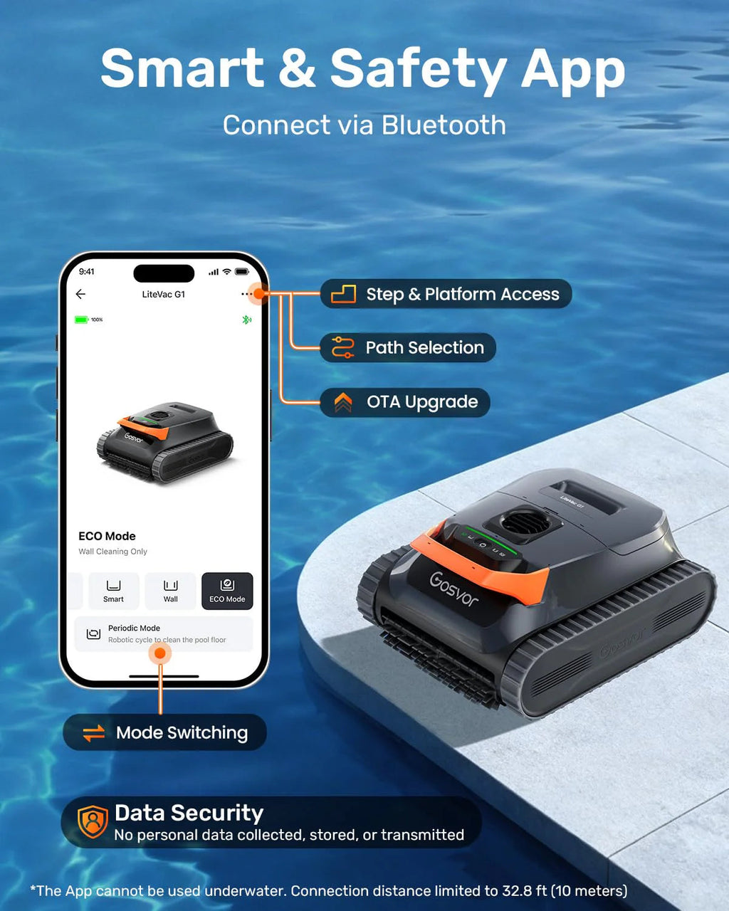 Cordless Robotic Pool Vacuum Cleaner With Smart Navigation And Wall And Waterline Cleaning