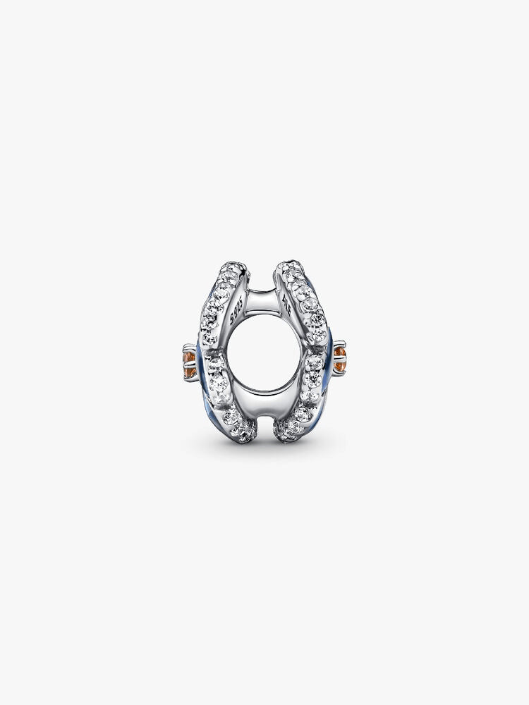 Blue Pansy Flower Charm