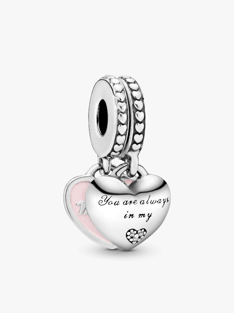 Mother & Daughter Hearts Dangle Charm