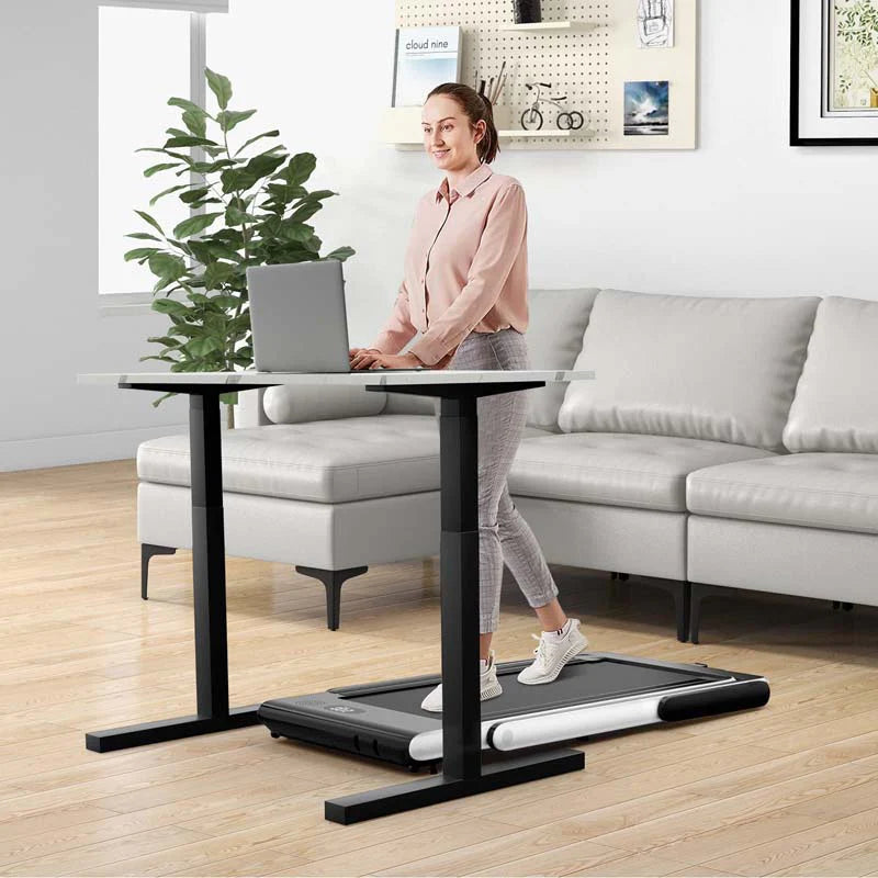 GYMAX 2-in-1 Folding Under Desk Treadmill With Speaker, App And Remote Control - 2.5HP