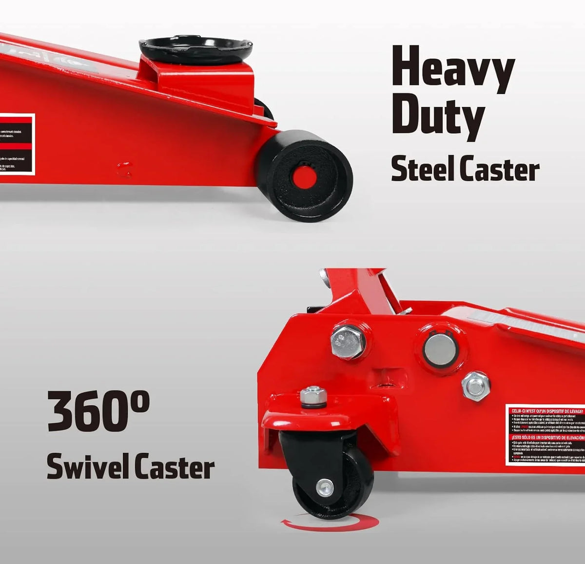Jack Boss 3 Ton Aluminum And Steel Racing Floor Jack, Red - AS830011L