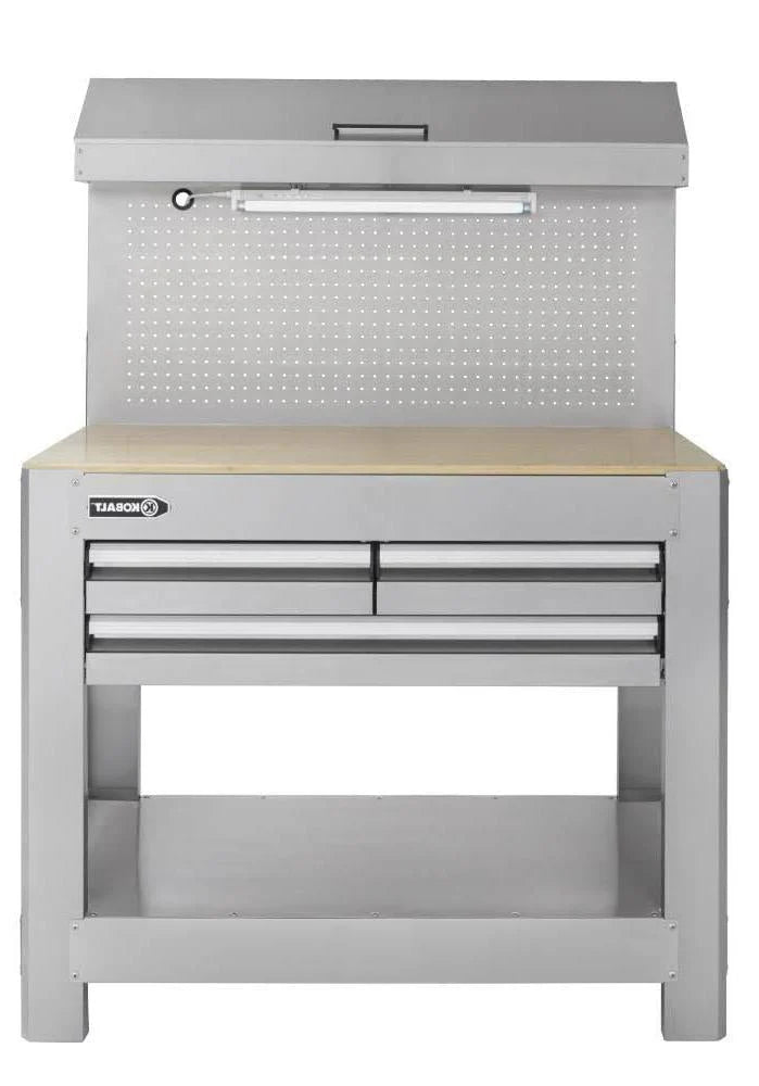 3-Drawer Work Bench, 45-in W x 36-in H - SS