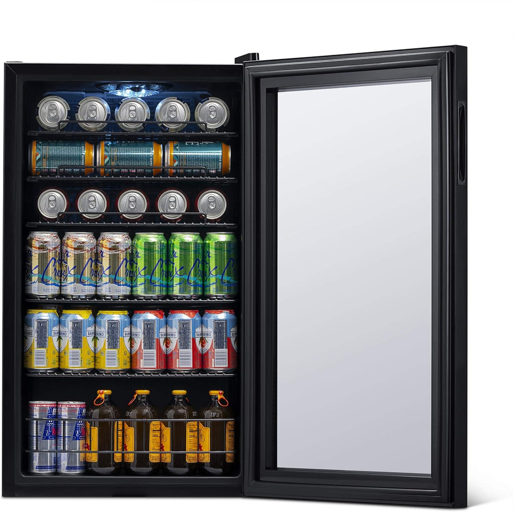 Beverage Refrigerator Cooler, 126 Cans, Right Hinge Glass Door - AB-1200