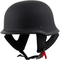 Milwaukee Helmets DOT German Style Matte Black Half Face Motorcycle Helmet X-Large - MPH9740DOT