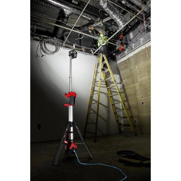 18V Cordless Rocket Tower LED Work Light - Dual Power With 2 x 6.0 Ah Batteries