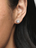 Round Sparkle Stud Earrings