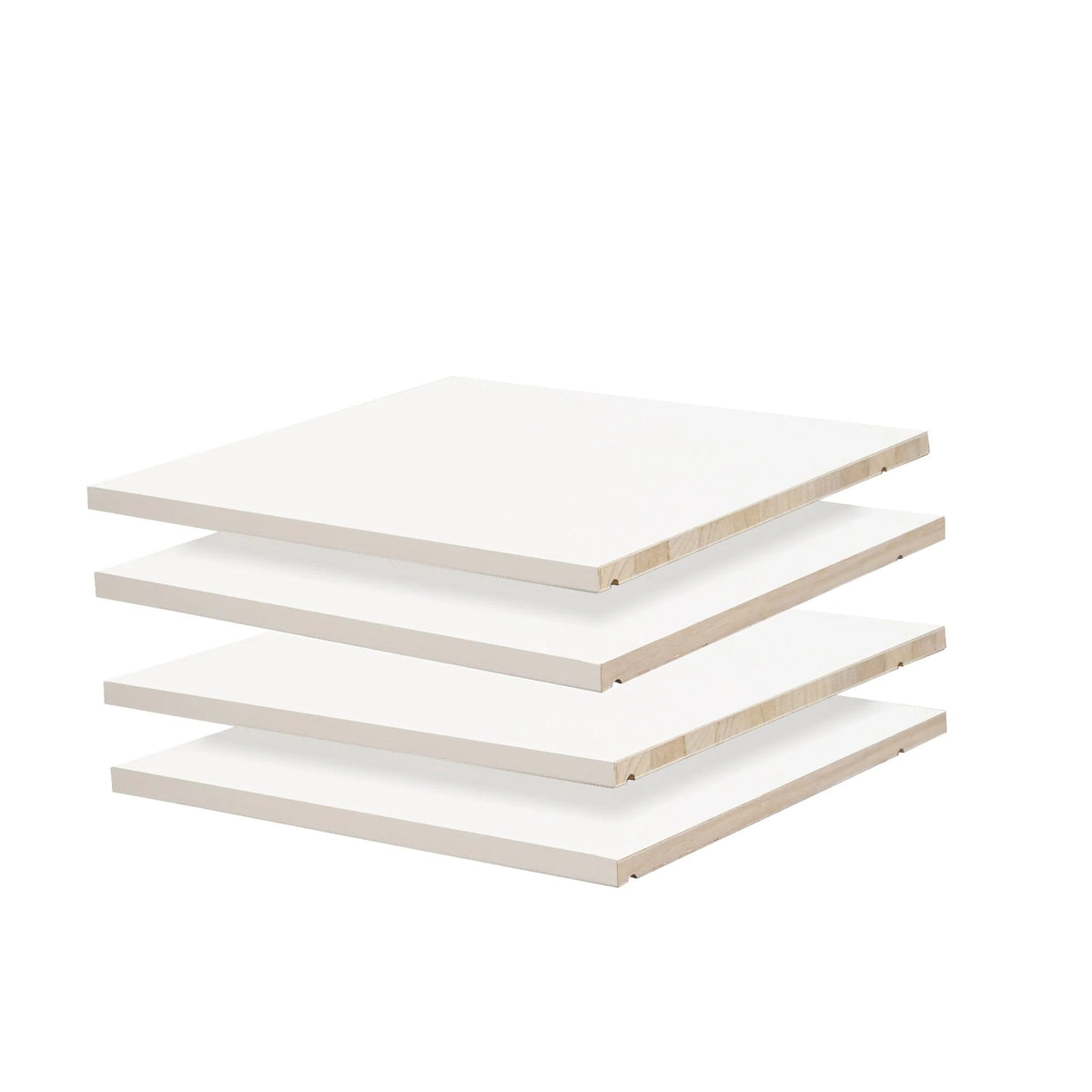Solid Wood Wardrobe Shelves, Set Of 4, 16.75in W x 18.25in D x 0.75in H - Kyle Collection