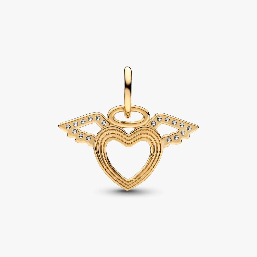 FINAL SALE - Heart & Angel Wings Dangle Charm