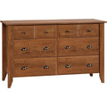 Sauder 6-Drawer Bedroom Dresser, Oiled Oak, L60.0 x W16.73 x H35.04 - Shoal Creek