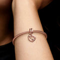 FINAL SALE - Linked Sister Hearts Split Dangle Charm