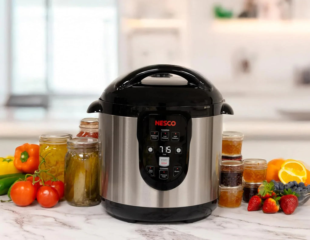 Nesco Smart Electric Pressure Cooker And Canner, Stainless Steel, 9.5 Qt - NPC-9