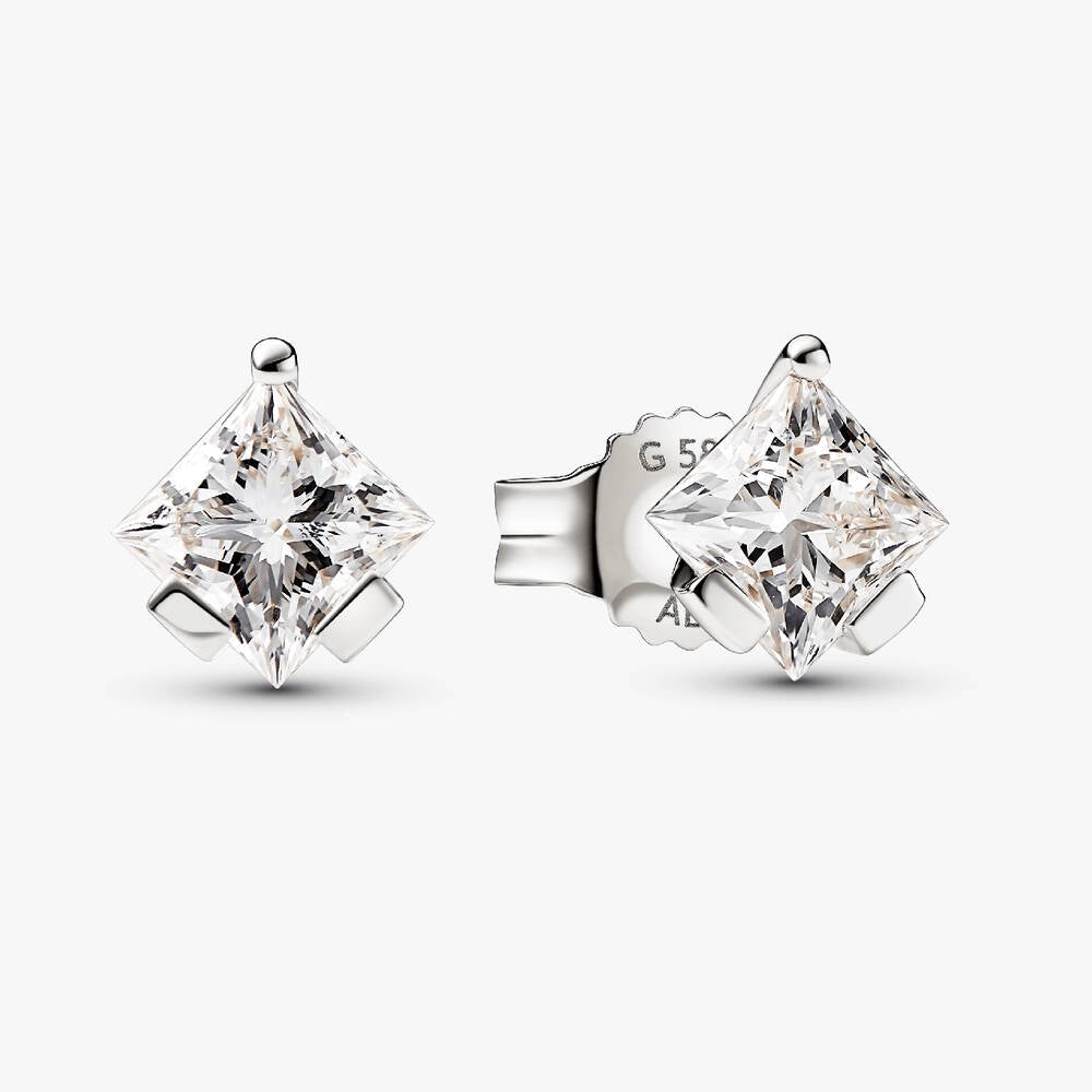 Pandora Nova 14k White Gold Lab-grown Diamond Earrings