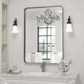 Framed Wall Vanity Mirror With Rounded Corners, 1 Piece