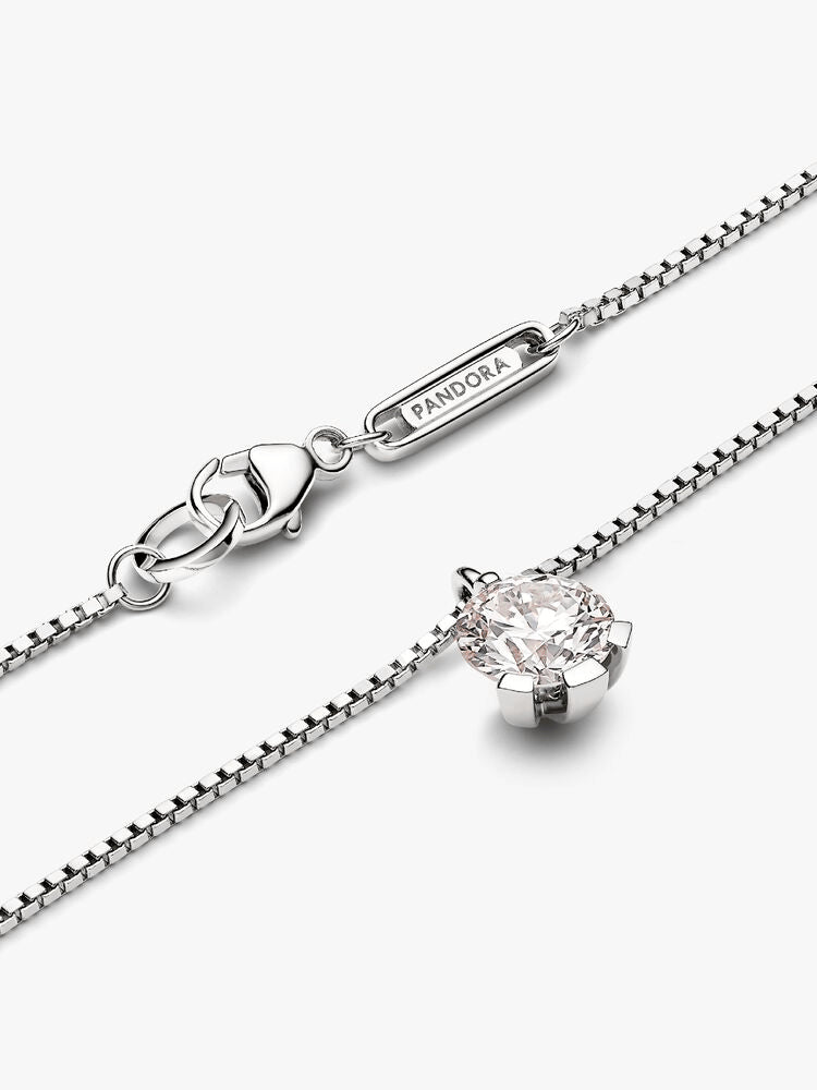 Pandora Nova 14k White Gold Lab-grown Diamond Pendant Necklace