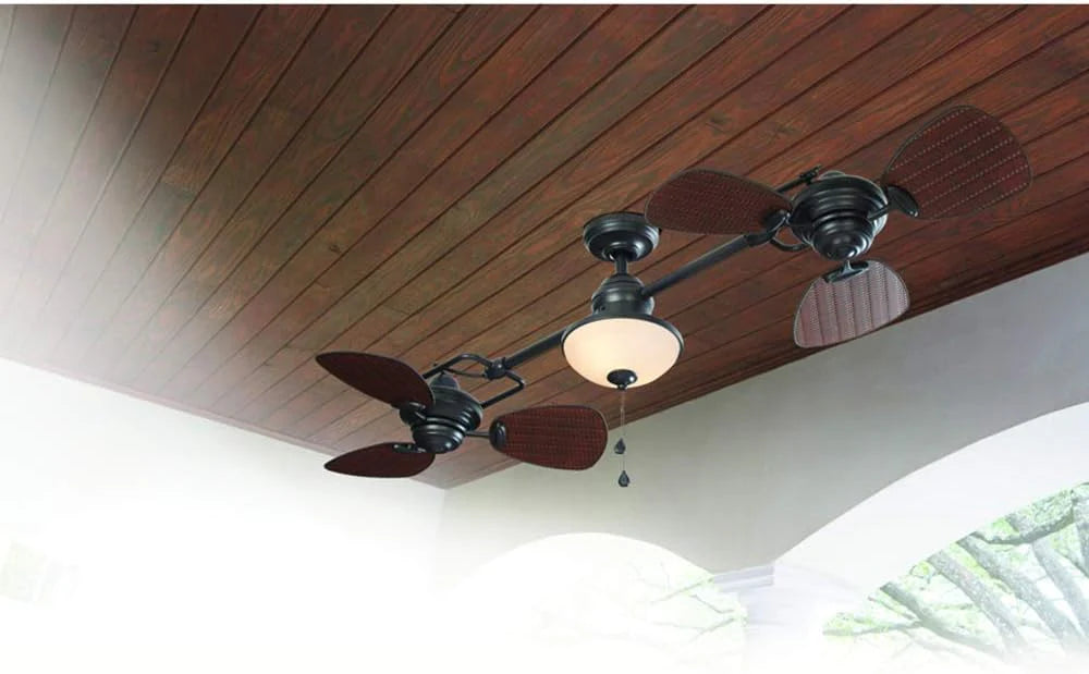 Harbor Breeze Twin Breeze II 74in Outdoor Ceiling Fan, Bronze - L0982 396772