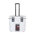Freeze 37 Quart Wheeled Ice Chest Cooler, White, LLDPE - 21.1 x 15 x 18.7 in