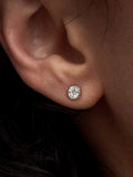 Pandora Era Bezel Sterling Silver Lab-grown Diamond Earrings