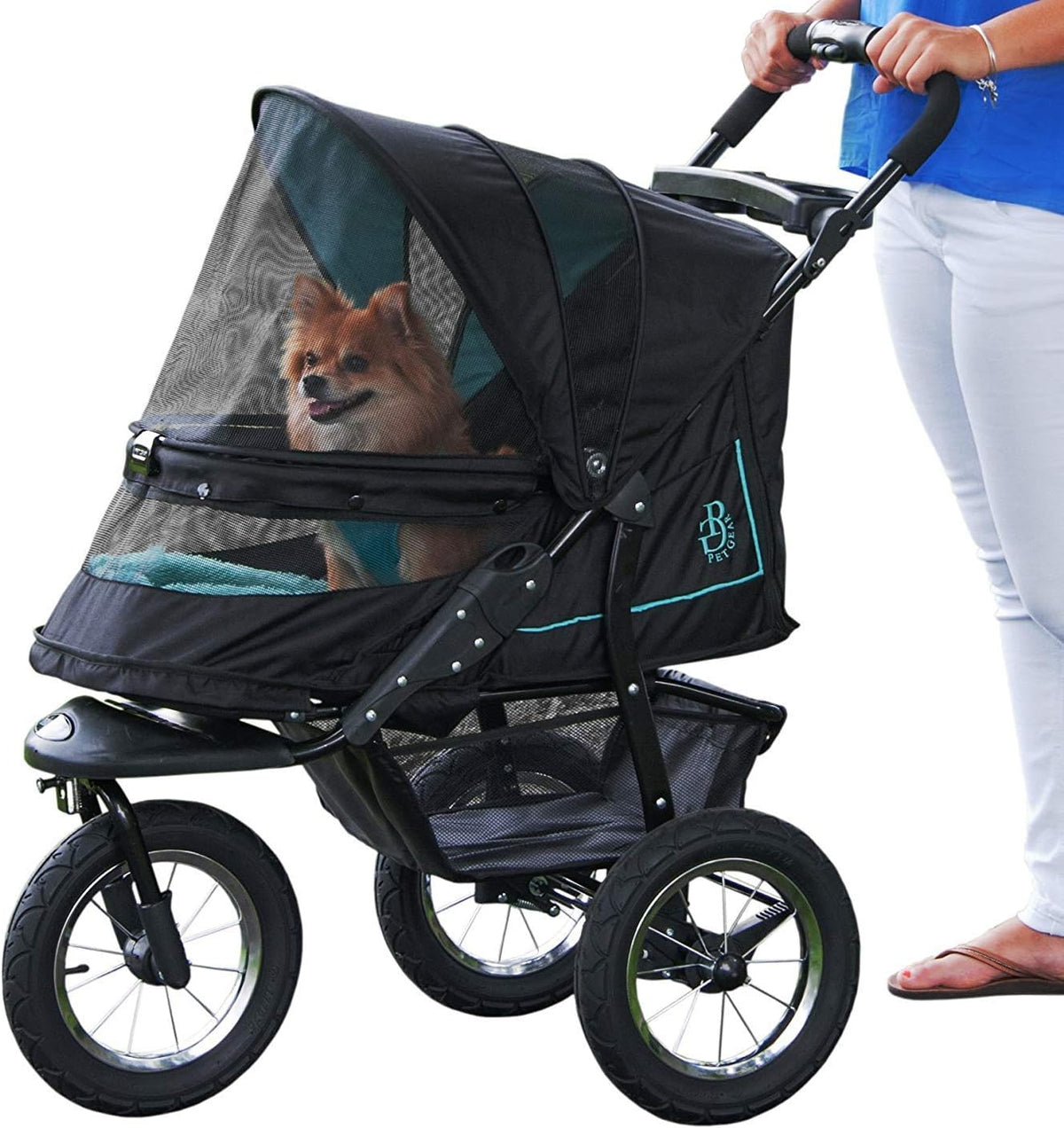 Pet Gear No-Zip Pet Stroller, Skyline, 70 lbs - NV