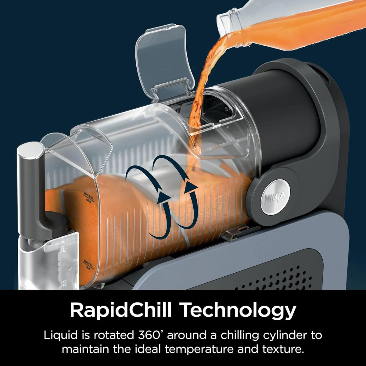 Frozen Drink Machine, 88 oz Vessel, 64 oz Max Liquid Fill - RapidChill Technology