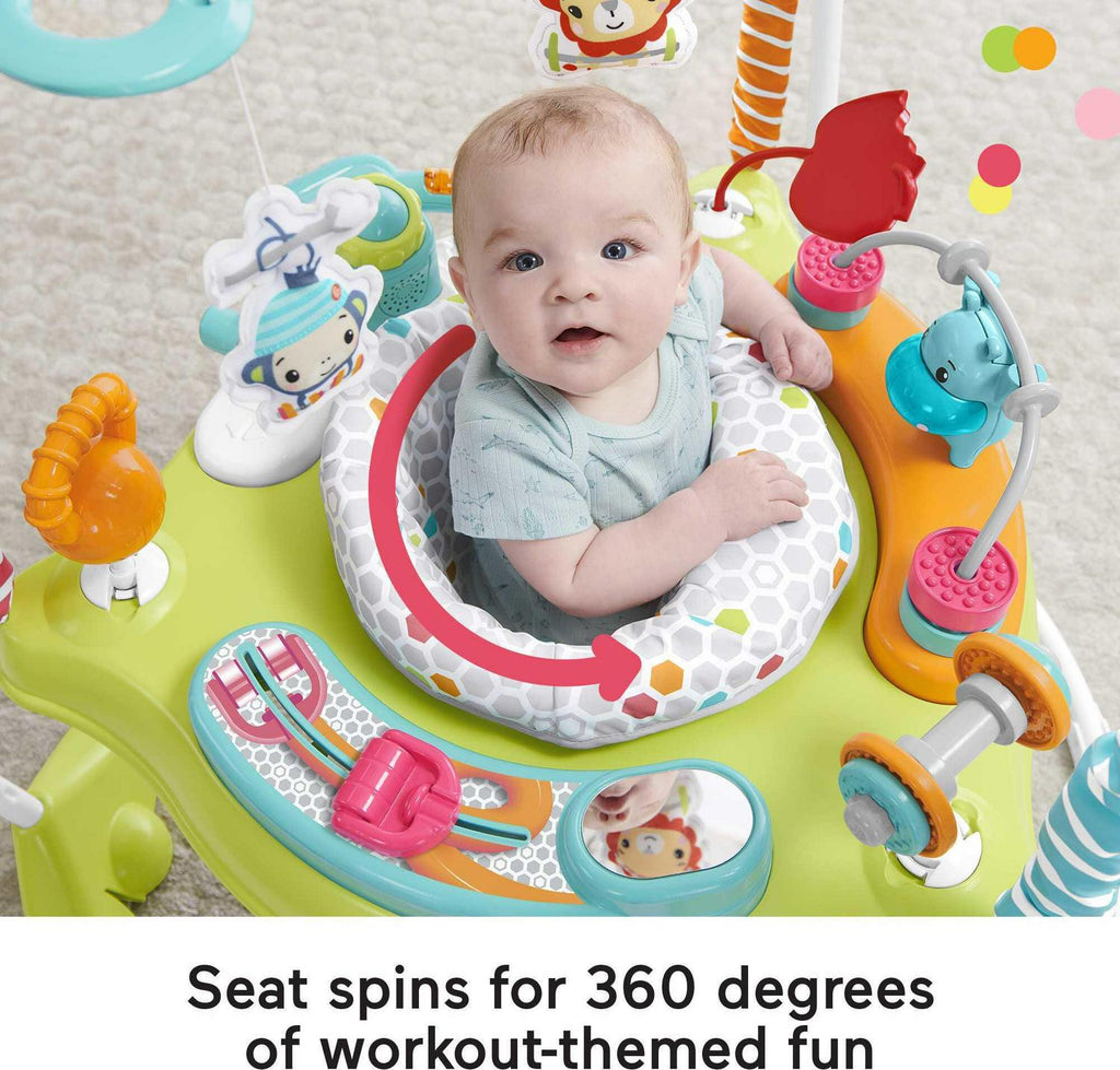 Fisher-Price Fitness Fun Folding Jumperoo Infant Activity Center With Lights & Music - HBM25