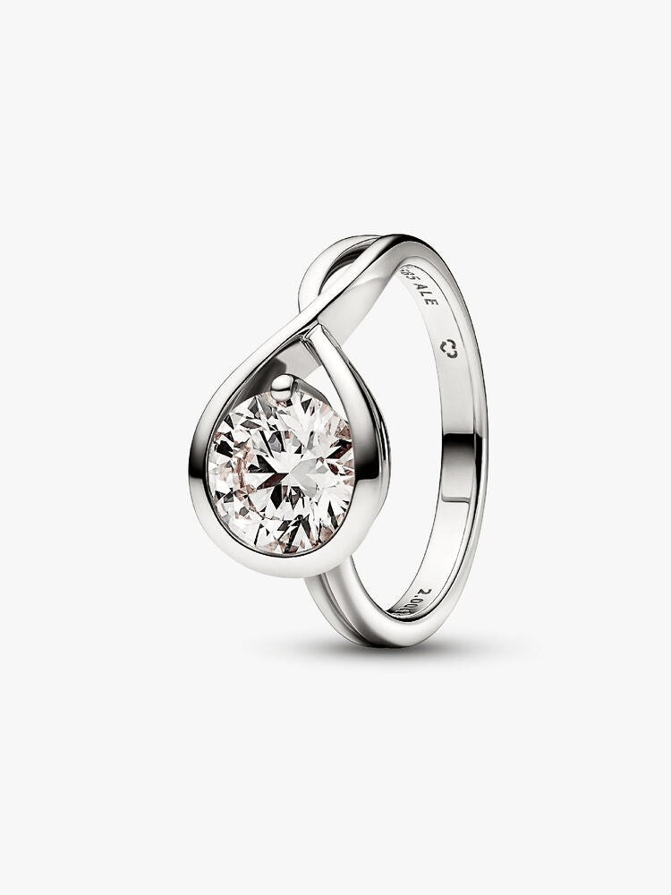Pandora Infinite 14k White Gold Lab-grown Diamond Ring