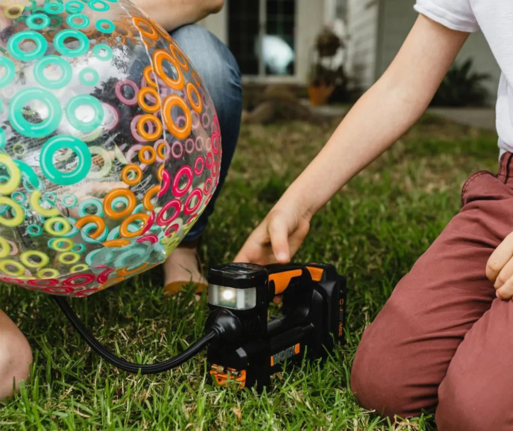 Worx 20V MAX Cordless Multi-Function Air Pump Inflator, Black - 1 x 2.0aH Battery and 1 x Charger Included