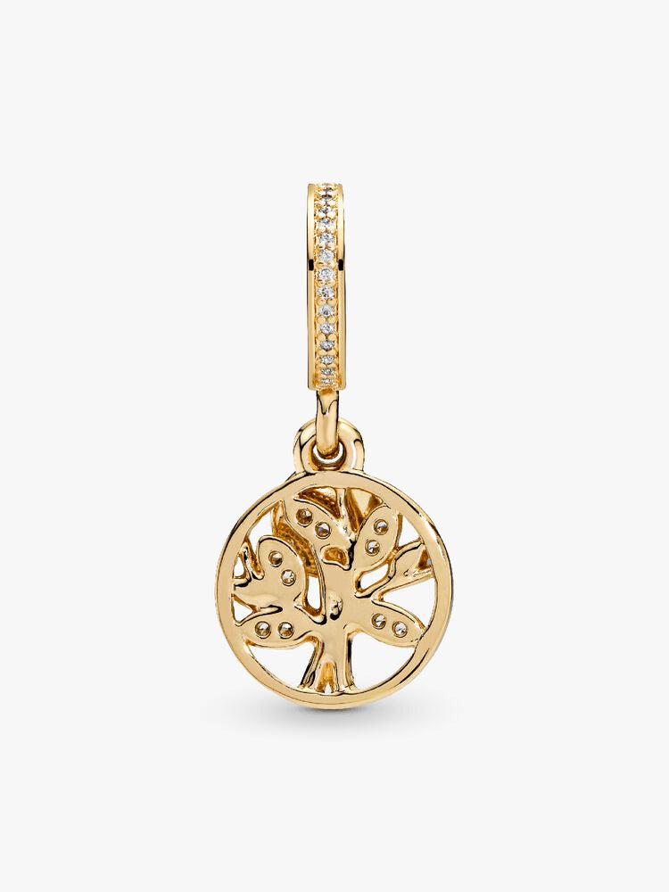 Sparkling Family Tree Dangle Charm