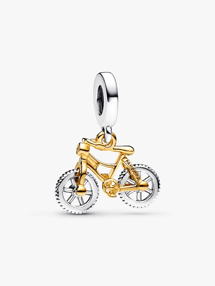 Two-tone Spinning Wheels Bicycle Dangle Charm