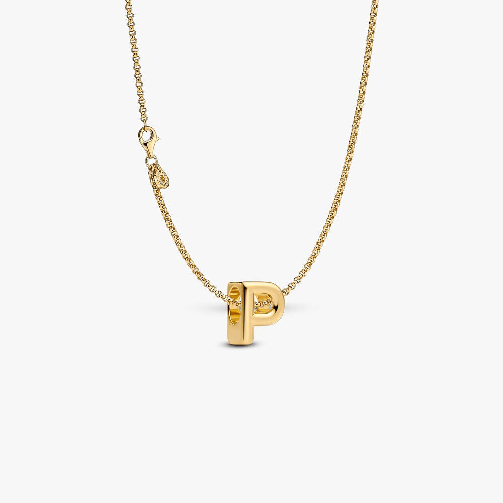 Letter P Charm Necklace