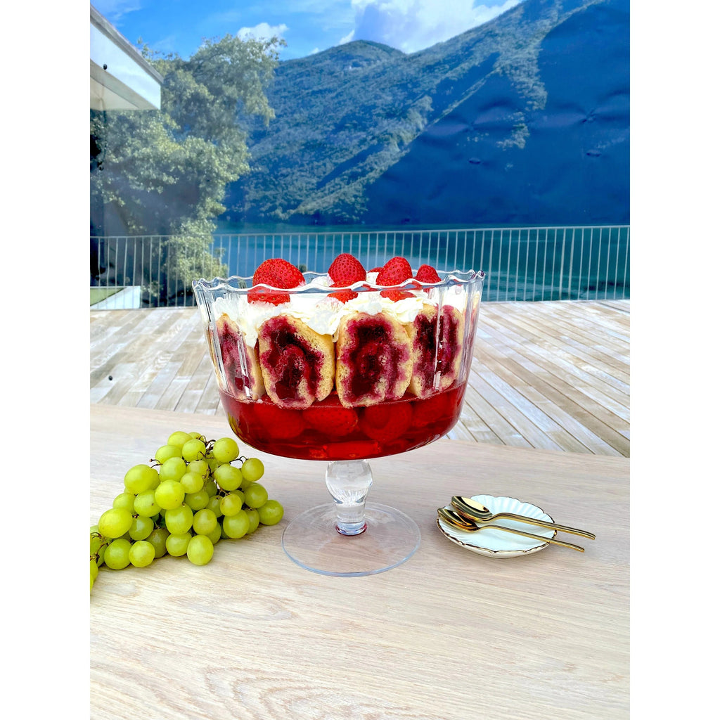 Glass Trifle Bowl, 168 Oz, 9 inch Diameter x 9 inch Height, Clear