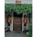 Vintage Wooden Nutcracker Figures Pair - 6 ft Tall