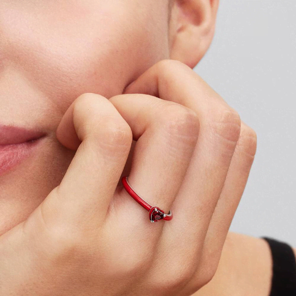 Red Chakra Heart Ring