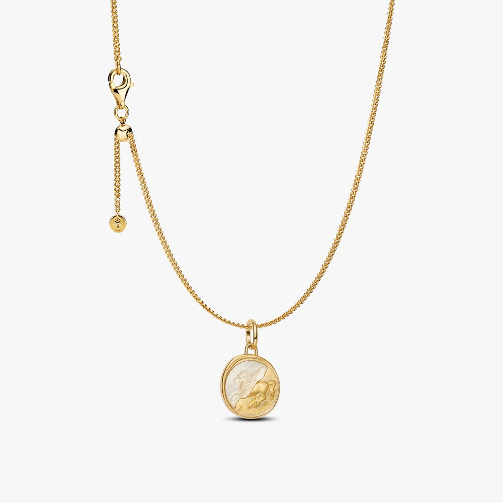 Pegasus Medallion Pendant Necklace