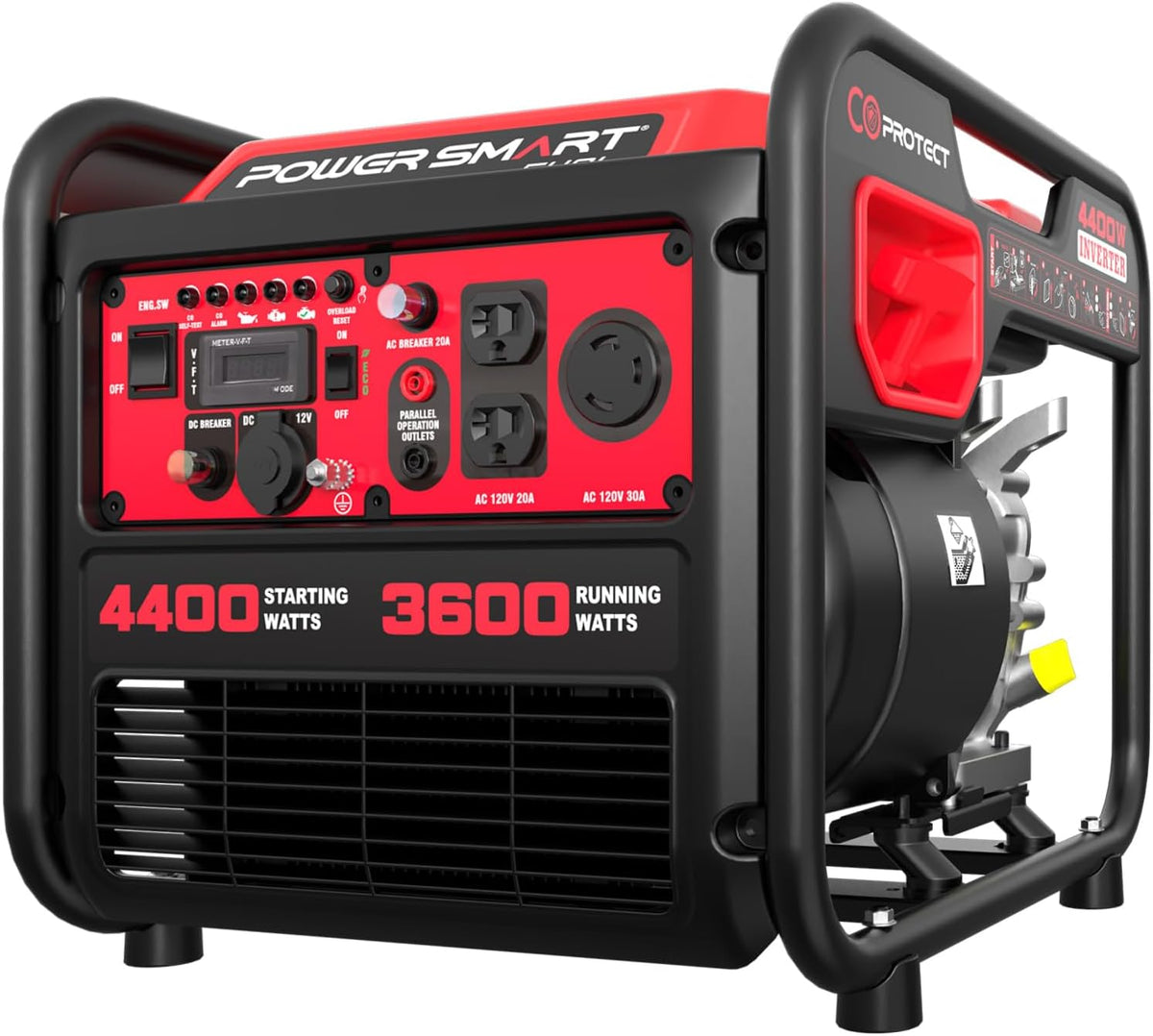 PowerSmart Gas Powered Portable Inverter Generator 4400W Starting / 3600W Rated