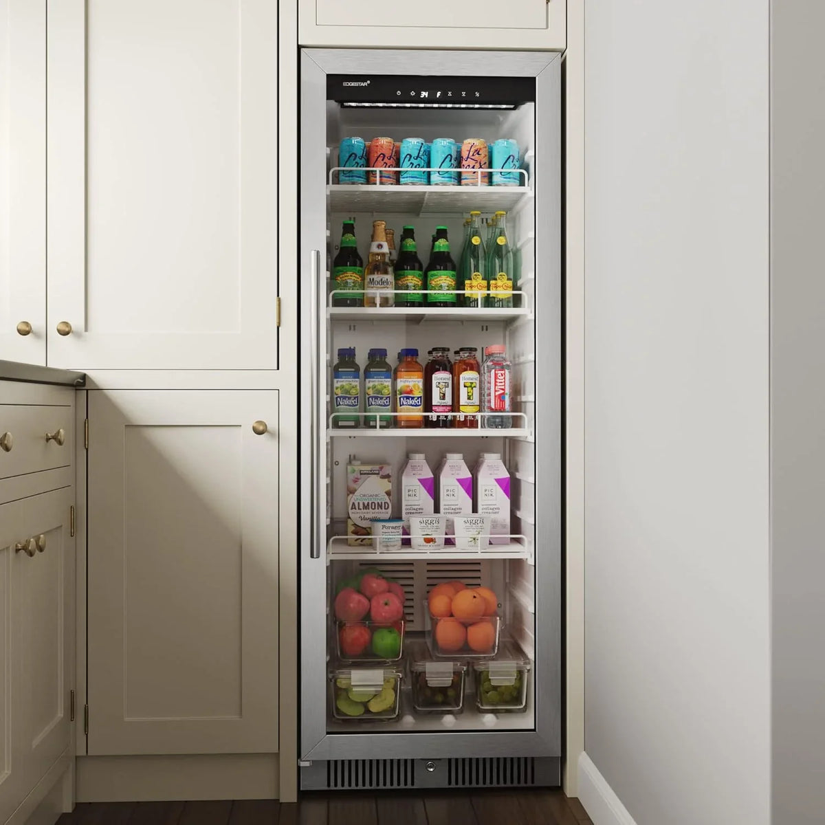 EdgeStar Commercial Beverage Merchandiser, 10.1 Cu. Ft., 22 in Wide, Stainless Steel - VBM101