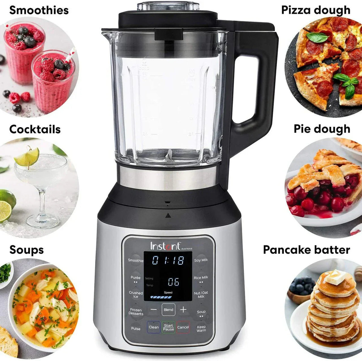 Instant Pot Cooking Blender, Hot And Cold, 54 oz, 1000W, 9 One Touch Programs - Ace Nova
