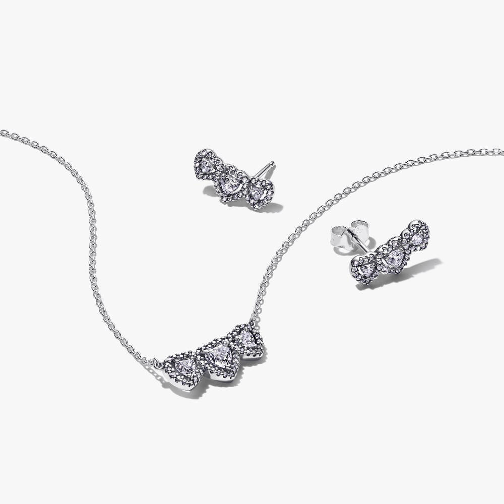 Halo Heart Trio Jewelry Gift Set