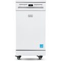 18-Inch Portable Dishwasher With Casters, White