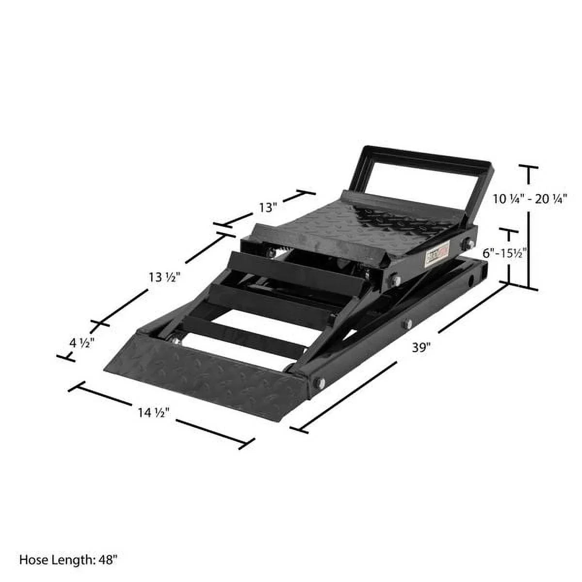 Black Widow Hydraulic Car Lift Ramps - 3,000 lb Per Pair Capacity, 5in to 15in