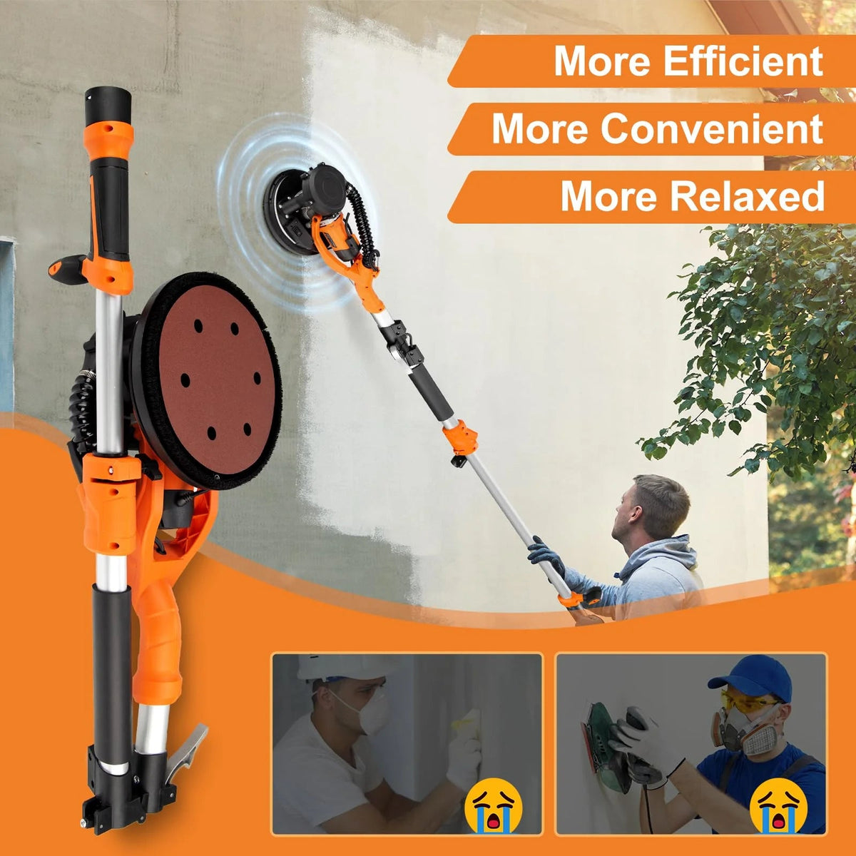 Drywall Sander With Vacuum And LED Light - 1000W
